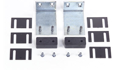 Pair of lower shoes with bracket for self-support (lower guide profile is necessary)